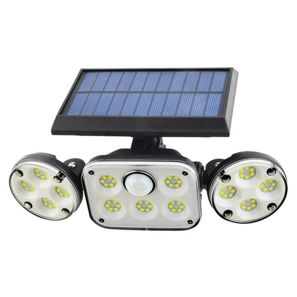 3 Heads Solar Lights Sensor Flood Lights Street Night Light 78LED