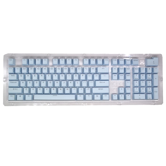 Light Blue 104 Key Colorful Backlit Mechanical Keyboard Keycap Set Abs Material Replacement For Gaming And Typing Light Blue Color