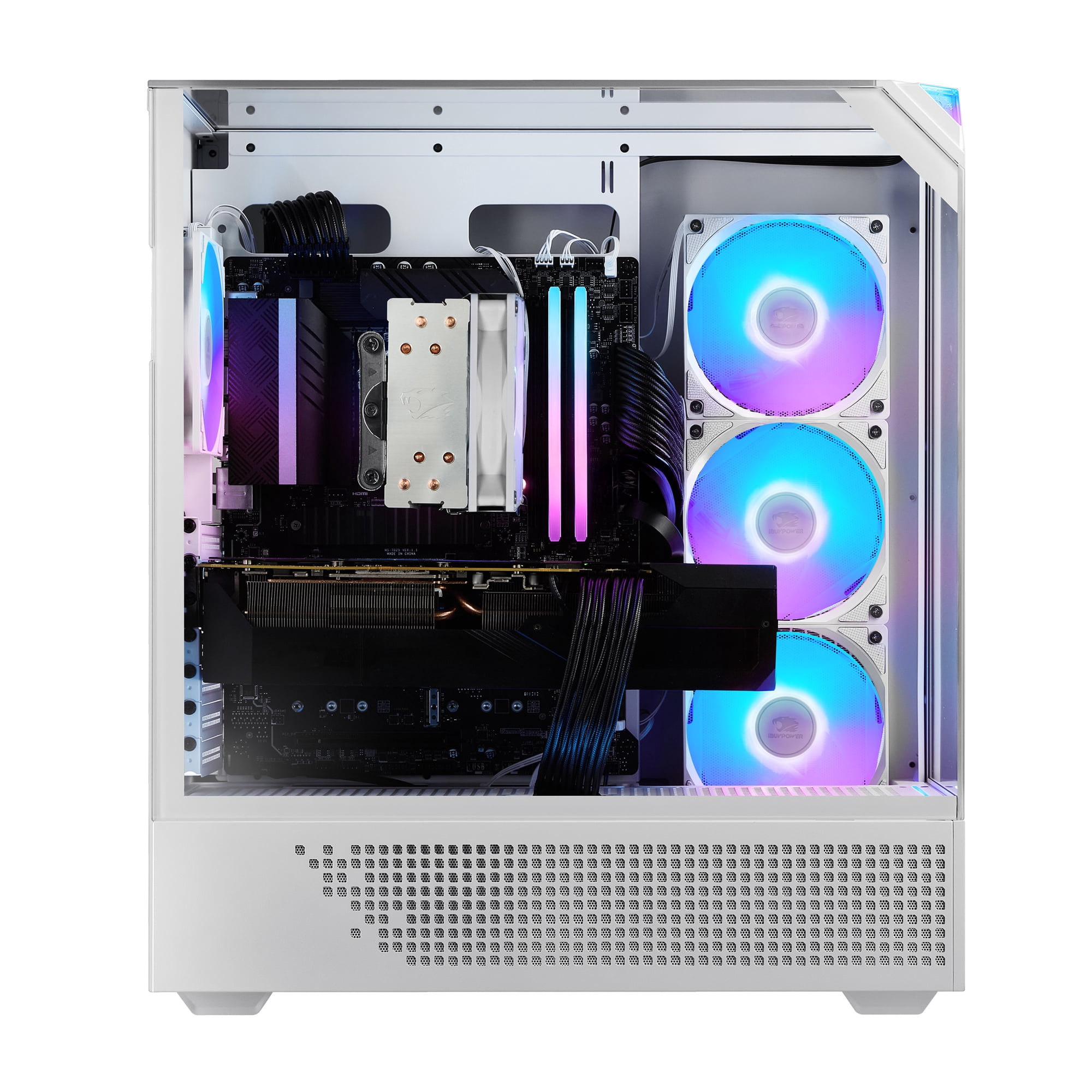 iBUYPOWER Element Gaming PC Desktop Computer Intel Core i7 14700F CPU, NVIDIA GeForce RTX 5060Ti 16GB GPU, 32GB DDR5 RGB 5200MHz RAM, 1TB NVMe SSD,Windows 11 Home,Gamer Keyboard and Mouse-EWI7N56T01