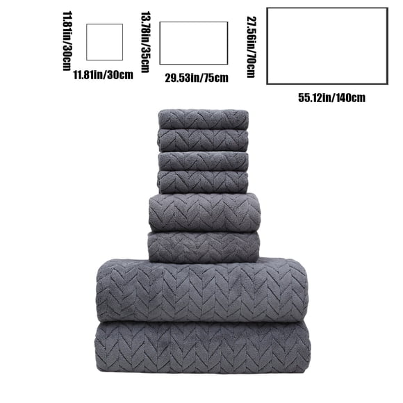 Bath Towels Set Eight Pieces of Velvet Square Towel Towel Bath Towel Ordinary Household Bathtub Wash Towel Moisture Absorption Soft Household Suitsoft Bath Towels