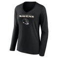 thumbnail image 2 of Women's Justin Tucker Black Baltimore Ravens Team Wordmark Player Name & Number Long Sleeve V-Neck T-Shirt, 2 of 3