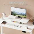 thumbnail image 4 of Homall 47" Wide Electric Standing Desk with Monitor Stand Lifting Range 28~46" Height Adjustable Stand Up Office Desk for Home Office, White, 4 of 8