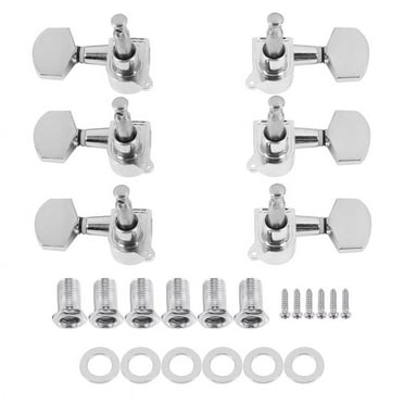 6 Pieces Silver Acoustic Guitar Machine Heads Knobs Guitar String Tuning Peg Tuner(3 for Left   3 for Right)