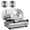 7.5in *2 Bright Silver, variant on CUSIMAX Electric Meat Slicer – Dual 7.5″ Stainless Steel Blades, 1–20 mm Thickness Knob, Easy-Clean Removable Food Carriage, Perfect for Meat, Cheese, Bread & More