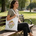 thumbnail image 4 of Embroidery Kit Canvas Tote Bag for Beginners,Cross Stitch Kits for Adults,DIY Books Flowers Pattern,Women Shopping Reusable Grocery Bags, 4 of 7