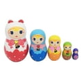 thumbnail image 2 of 5Pcs Beautiful Russian Nesting Dolls, Girl Matryoshka Dolls, 2 of 10