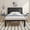 Black, variant on Bed Frame with Headboard PU Leather Upholstered and All Metal Slats Support Platform, Twin