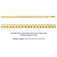 thumbnail image 2 of 14k Solid Yellow Italian Gold Cuban Curb Chain Link Necklace 4.7mm, 2 of 3