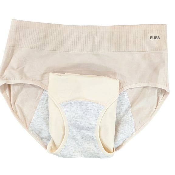 EUBB Sanitary knickers, Underwear for Women Heavy Flow – Leakproof High Waisted Cotton Menstrual Panties 3 Pack