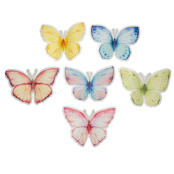 Fun Express Butterfly Multicolor Cardstock Wall Cutouts – 6 Pieces