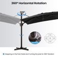 thumbnail image 4 of Pellebant 9 ft. x 11 ft. Patio Cantilever Umbrella, Single Rectangle Outdoor Offset Umbrella, Black, 4 of 10