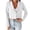 White, variant on IROINNID Women's Blouson Jacket Long Sleeve Solid Color Notch Lapel Deep-V Neck Outwear, Loose Business Attire Lapel Slim Fit Short Cardigan Jacket