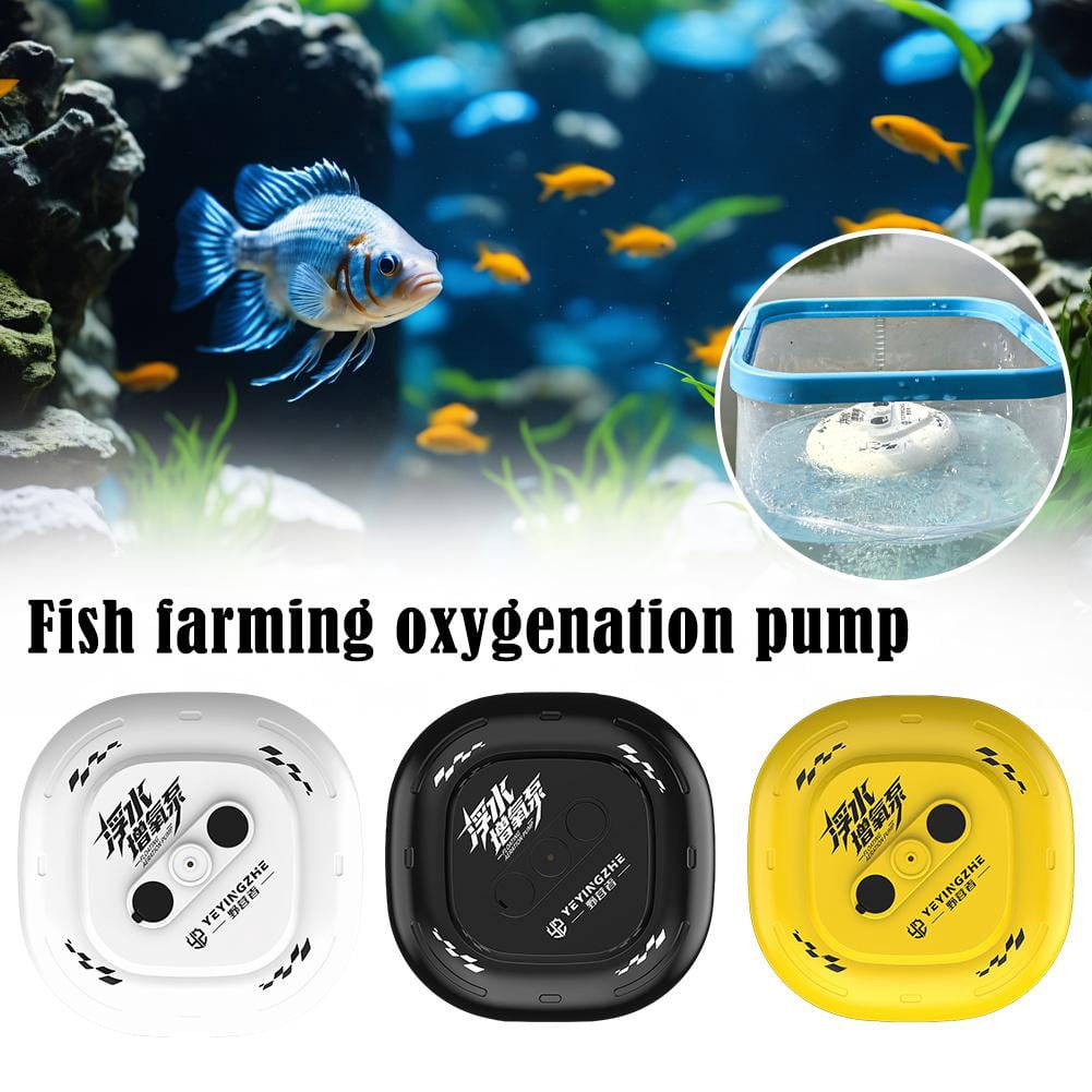 Live Bait Aerator,Automatic Pond Fountain Aerator Mini Aquarium Pump for Outdoor Fishing,Floating & Rechargeable Bait Bucket Aerators,Portable Channel Aquarium Aerators for Fish Tank