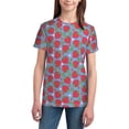 thumbnail image 3 of Wukai Hand Drawn Strawberry Youth Unisex Short Sleeve T-Shirt for Boys, Girls, Teens, and Kids-Large, 3 of 7