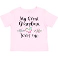 thumbnail image 3 of Inktastic My Great Grandma Loves Me Heart Great Grandchild Boys or Girls Toddler T-Shirt, 3 of 5