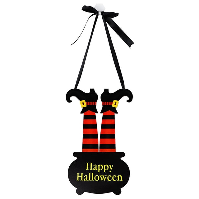 Toystoory Letrero colgante para puerta de Halloween, colgador de calabaza decorativo feliz de madera, accesorios de placa para ventana, colgante para Kits de decoración para fiestas Tipo 7 Toystoory HA063925-07