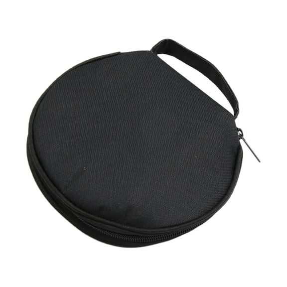 Motoforti Black Nylon Zipper Closure 20 Capacity CD DVD Storage Bag Holder Organizer