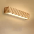 thumbnail image 2 of Apliques de luz de pared LED Lámpara de pared de madera para interiores Lámpara de luz cálida para dormitorio Sala de estar Oficina Pasillo (35 cm) brillar Electrónica, 2 of 5