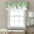 thumbnail image 3 of Summer Botanical Valance Curtain Watercolor Gradient Green Leaves Farmhouse Window Valances Rod Pocket Short Curtains Window Treatments for Kitchen Bedroom Bathroom Laundry 54" x 18", 3 of 9