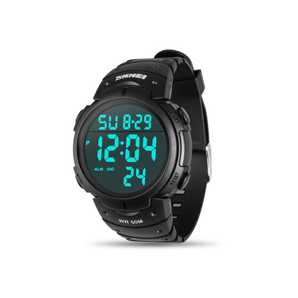 Men's Digital Sports Watch, EEEkit LED Backlight Waterproof Wrist Watch with Alarm Stopwatch