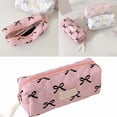 thumbnail image 2 of Elegant Bowknot Pencil Case 7.55x3.38x2.91Inch Large Pen Bag Pencil Pouches Travel Cosmetic Bag for Student Women Adult, 2 of 11