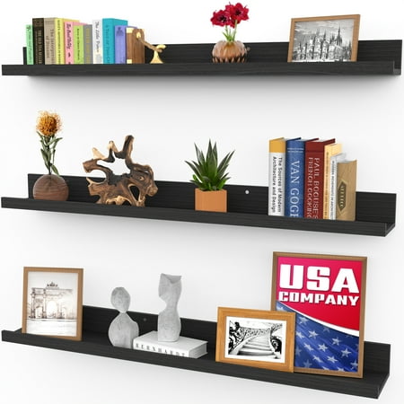 Floating Shelves  Set of 3 Wall Shelves (Multiple Sizes & Colors) by Icona Bay
