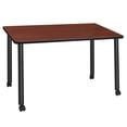 thumbnail image 3 of Regency Kee 66 x 24" Mobile Desk- Cherry Top/Black Legs, 3 of 8