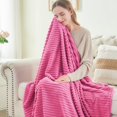thumbnail image 2 of Bedelite Manta De Forro Polar Tamaño King – Jacquard Acanalado 3D Suave Y Cálido Mantas Decorativas Difusas – Acogedoras Mantas Ligeras De Felpa Esponjosa Para Sofá Cama (Rosa Fuerte 108 X 90 Pulgadas, 2 of 5