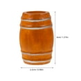 ITSELFER 3pcs Tiny Wooden Beer Barrel Dollhouse Wine Barrel Figurine
