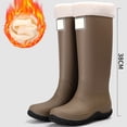 thumbnail image 4 of Ticikt Rain Boots for Men Women, Waterproof Rubber Boots with Unique Design, Comfort Lightweight Work Mud Boots, Garden Boots for Farming Gardening Fishing,Color:Brown,Size:39, 4 of 5