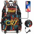 thumbnail image 1 of Football Star Ronaldo Backpack-USB Cosplay Bag, School Backpack, Cartoon Laptop Backpack, Boy Bag 17 Inch, 1 of 1