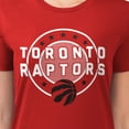 thumbnail image 3 of Women's G-III 4Her by Carl Banks Red Toronto Raptors Super-Slim Lightweight Pinstripe Circle Graphic T-Shirt, 3 of 3