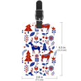 thumbnail image 6 of Square 2Pack PU Leather Scandinavian Folk Cruise Luggage Tag with Privacy Cover and Name ID Tag for Travel Handbags Backpacks Luggage Tags, 6 of 6