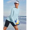 thumbnail image 4 of Pinspark Women's Athletic Hoodie Jackets Sun Protection Slim Fit Track Jacket Lightweight Long Sleeve Performance Shirt with Pockets, 4 of 6