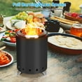 thumbnail image 5 of Tabletop Fire Pit with Portable Bag, Portable Smokeless Mini Fire Pit, Wood or Pellets Dual Fuel, Stainless Steel Fire Pit for Camping/Parties/Yard Entertainment, Black, 5 of 10