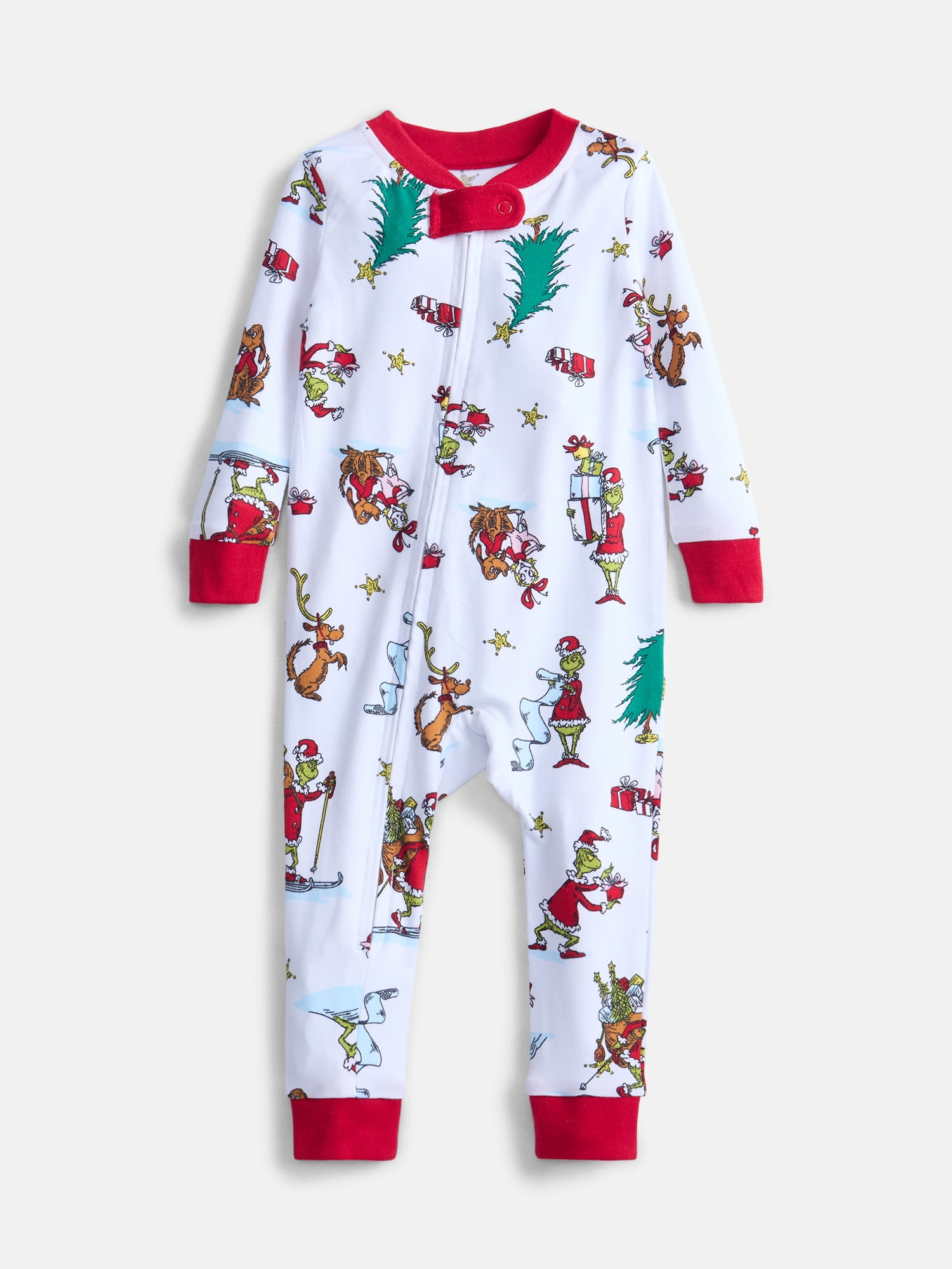 Dr. Seuss Grinch Unisex Infant Matching Family Pajamas, 1-Piece, Sizes 6M-18M