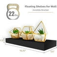 thumbnail image 2 of Sorbus Floating Shelves, Wall Shelves for Bedroom, Kitchen, Living Room, Bathroom Shelves Over The Toilet (4-Pack), 2 of 6