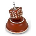 thumbnail image 1 of Festive Musical Dreidel With Silver Accents on Wooden Base - And I Love Her, 1 of 2