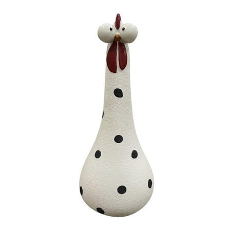 

AQITTI Household Goods Silly Chicken Decor Resin Silly Chicken Ornaments Outdoor Statues Home Decoration Household Tool