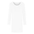 thumbnail image 3 of VSSSJ Casual Blouses for Women Solid Color Classic Versatile Dressy Breathable Tee Tops 3/4 Sleeve Comfy Soft Crew Neck Loose T-Shirts White XXXL, 3 of 5