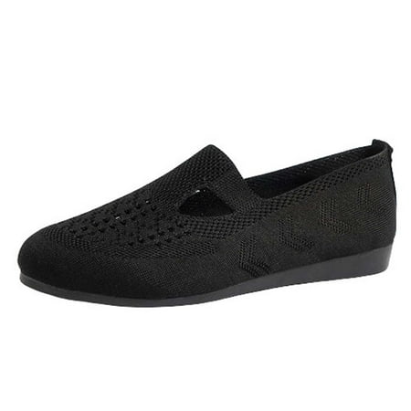 Aufmer Platform Shoes for Women Ladies Solid Color Round-Toe Flats Flats Lightweight Soft Sneakers Casual Shoe