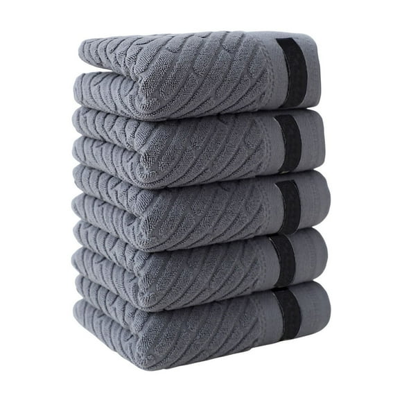 Towels for Bathroom Solid Color Towel Set for Home Bathroom 100% Cotton Thick Soft Absorbent 5-Piece Set Bathroom Towel Set