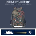 thumbnail image 5 of FORMRS Unisex School Backpack 17" Student Travel Bag with Laptop Compartment, Floral Mushroom, 5 of 7