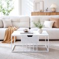 thumbnail image 4 of LIVIZA Modern Lift Top Coffee Table with Hidden Compartment, Rectangle Center Table for Living Room，White, 4 of 11