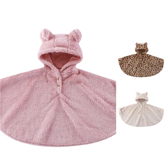 HNMKIU Wraps Kids Cozy Wrap Cape Windproof Warm Children’s Outerwear For All Seasons Ideal 1 8 Years Pink,12-24 Months