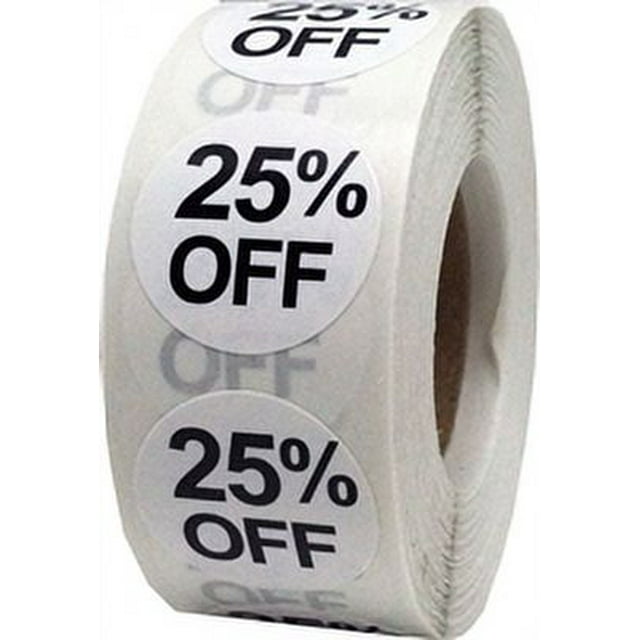 Autocollants Ronds Blancs 25 % de Réduction 0.75 Pouces Pouce Rond Lot de 500