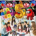 thumbnail image 4 of Among Us 5th Tableware Balloons Cake Toppers Backdrop Banner Supplies Party Decor Plates Decorations, 4 of 7