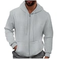 thumbnail image 2 of Pejock Men's Zip Up Hoodie Athletic-Casual Jacket, Lightweight Fleece Lined Sweatshirt with Roomy Fit, Hooded Cardigan for Sports and Daily Wear Outerwear, 2 of 9
