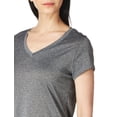 thumbnail image 3 of Hanes T-Shirt Sport Chiné Performance Col en V pour Femmes, G, Ébène Chiné, 3 of 4