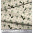thumbnail image 3 of Soimoi Cotton Voile Fabric Curve Diamond,Leaves & Floral Artistic Print Sewing Fabric Yard 56 Inch Wide, 3 of 3